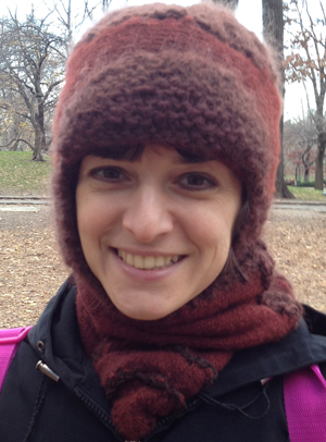 photo of Catherine Taormina hand knit upcycled hat scarf