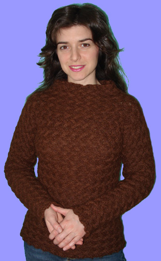 photo of Catherine Taormina in her alpaca sweater